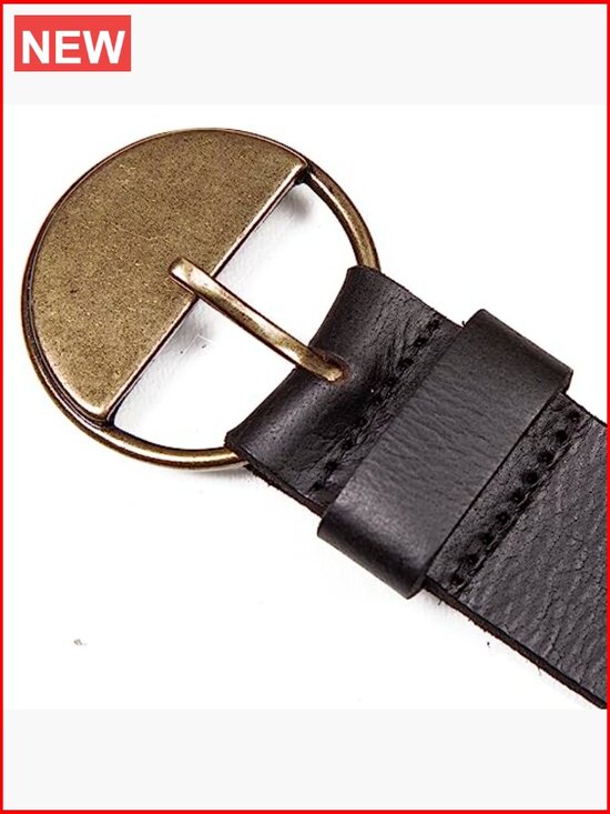 Leather Harness Belt with Half Circle Statement Buckle main image 3